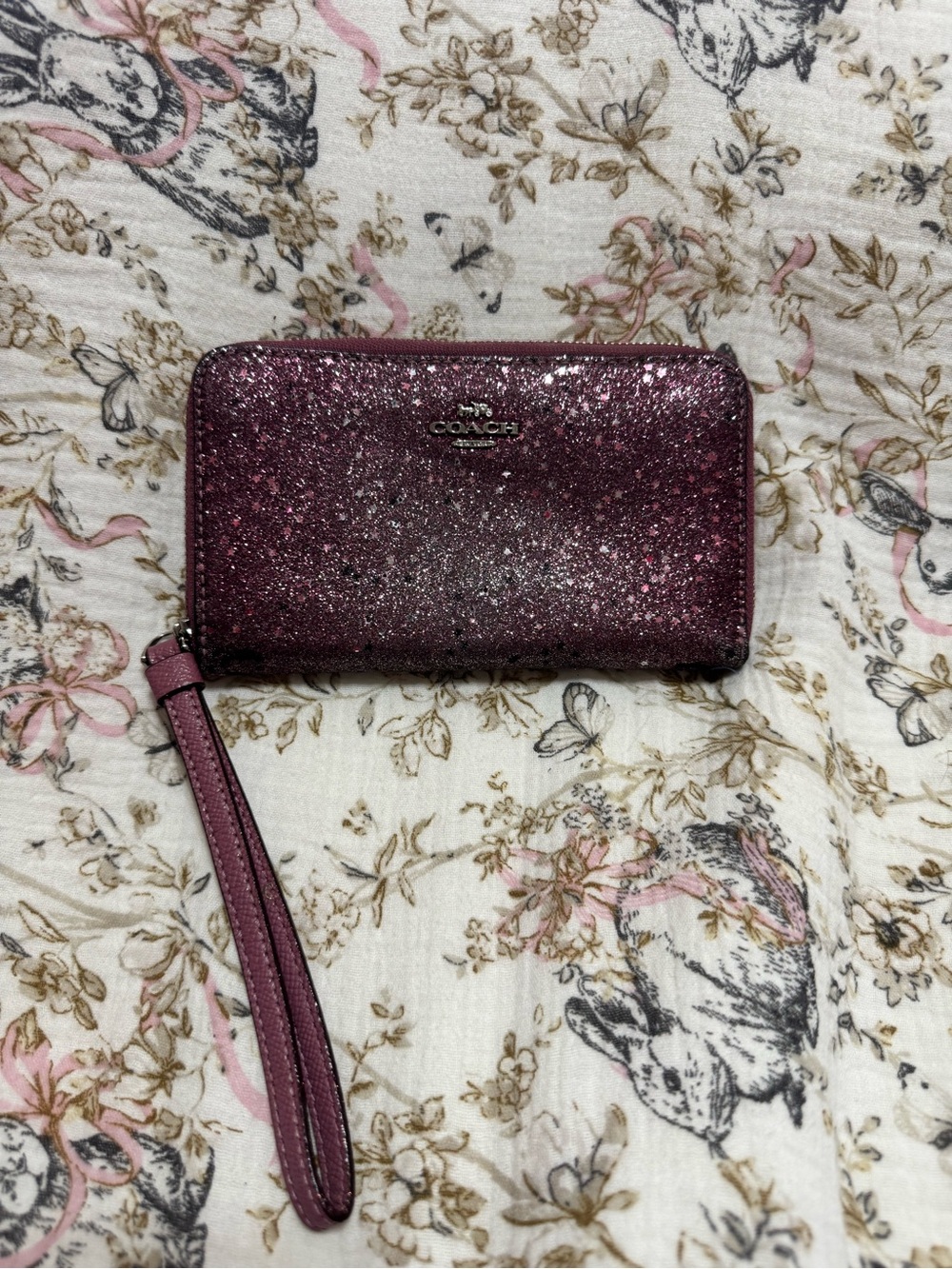 Coach Pink Star Glitter Wallet